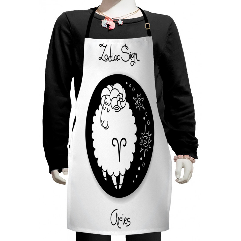 Funny Ram in a Dot Kids Apron