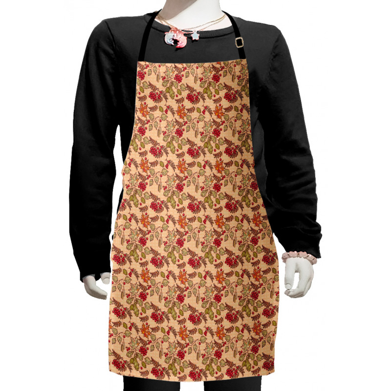 Berries Autumn Leaves Kids Apron