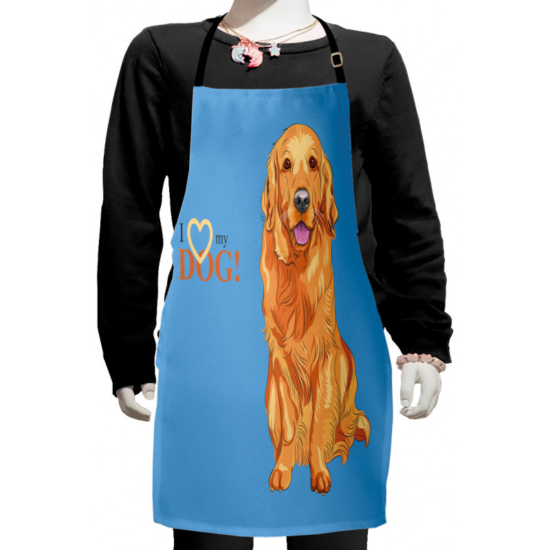 I Love My Dog Kids Apron