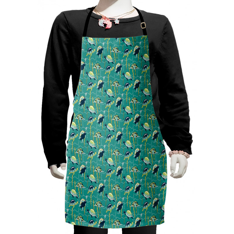 Ocean and Colorful Animals Kids Apron