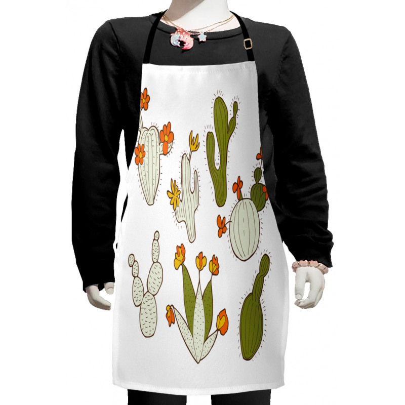 Doodle Cacti Flora Kids Apron