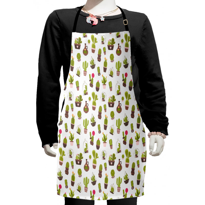 Garden Plants Succulents Kids Apron