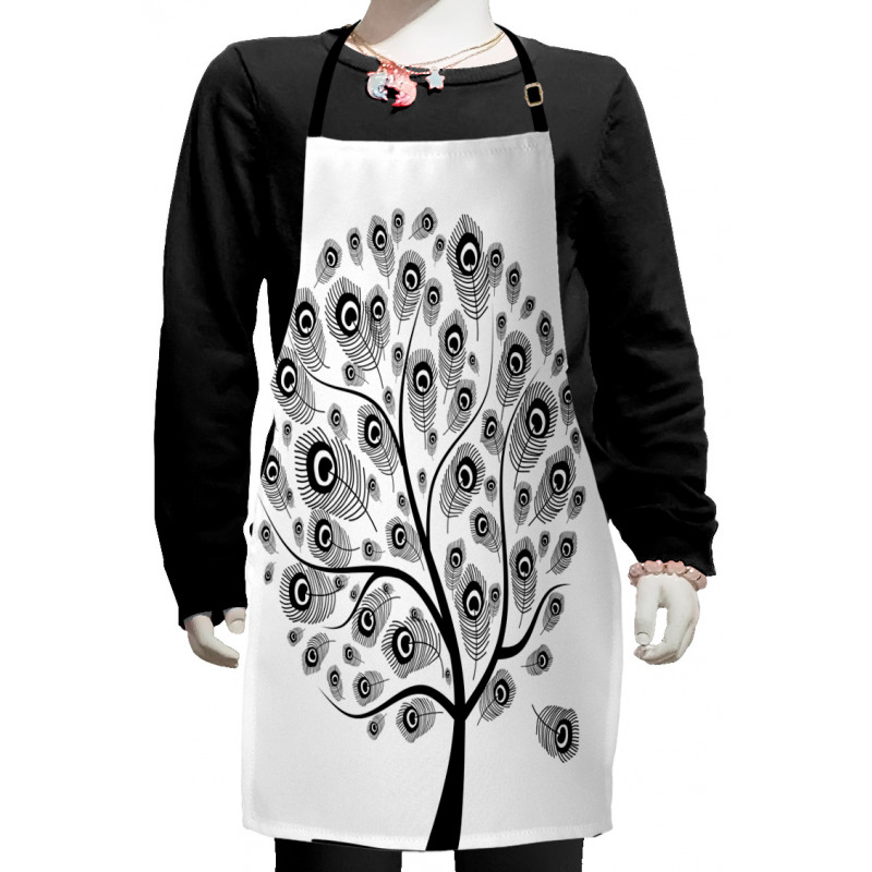 Peacock Motifs Kids Apron