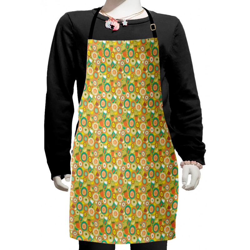 Botanical Flowers Kids Apron