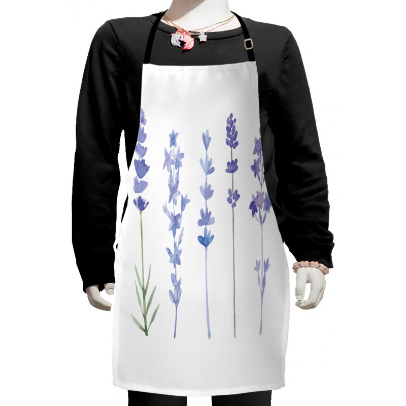 Watercolor Rural Herbs Kids Apron