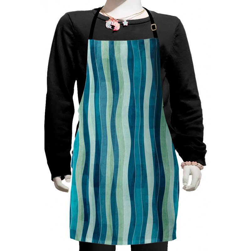 Grunge Wave Pattern Kids Apron