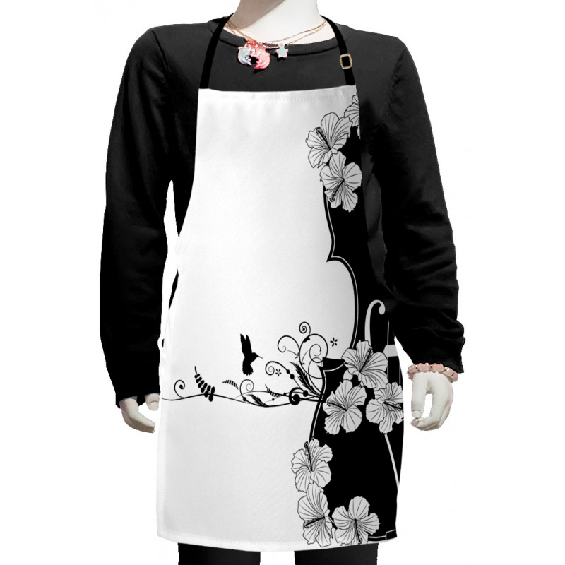 Bird Lily Petals Kids Apron