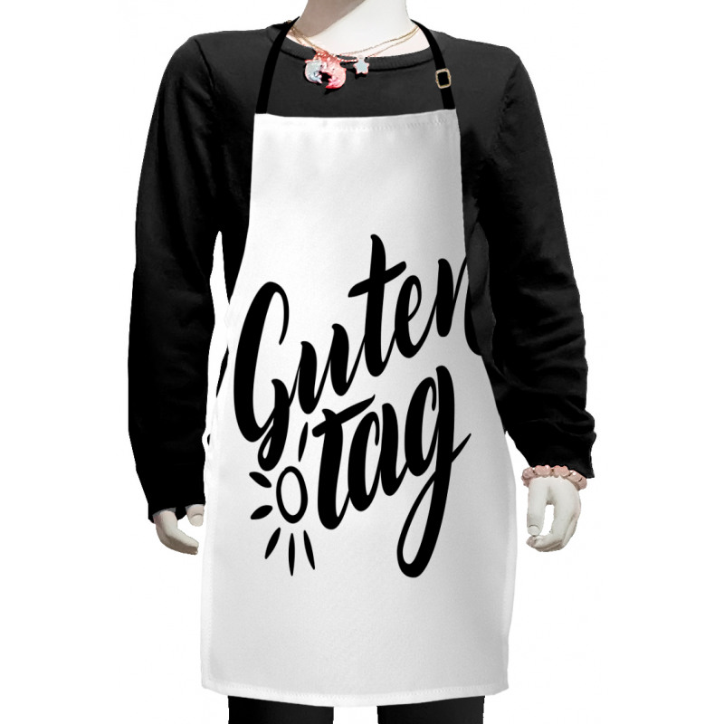 Hand Lettering Guten Tag Kids Apron