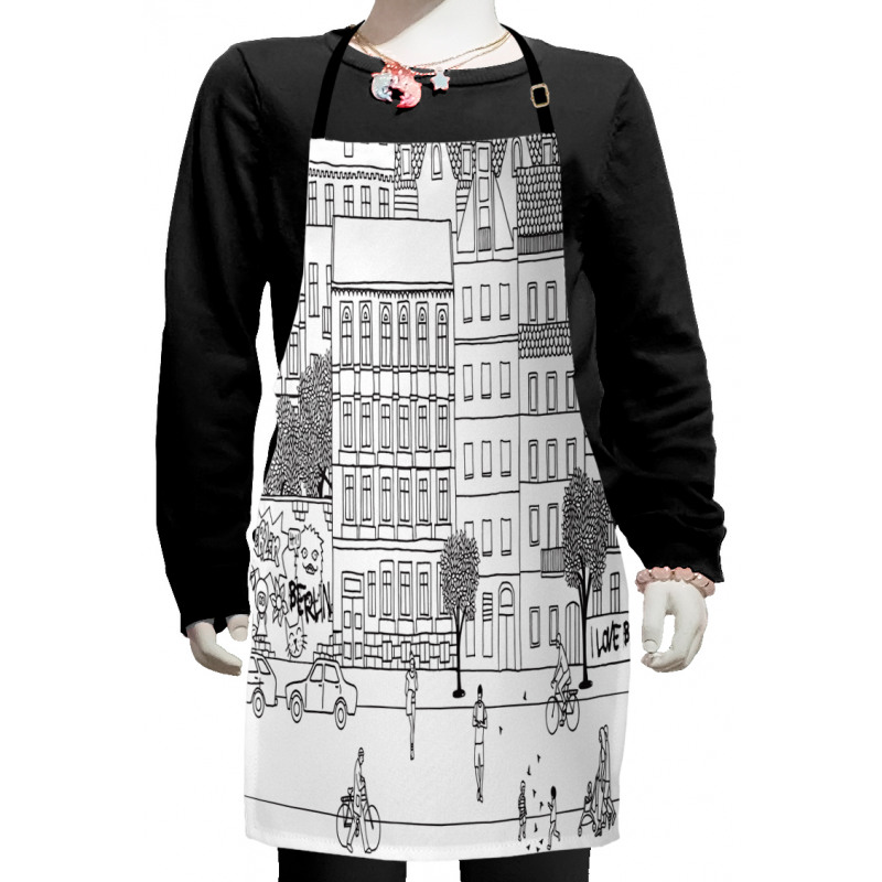 Monochrome Berlin Square Kids Apron