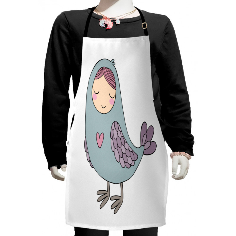 Russian Folk Sirin Bird Kids Apron