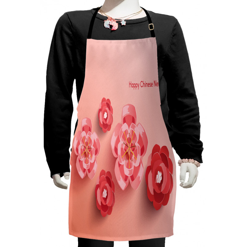 Pink Blossoms Kids Apron