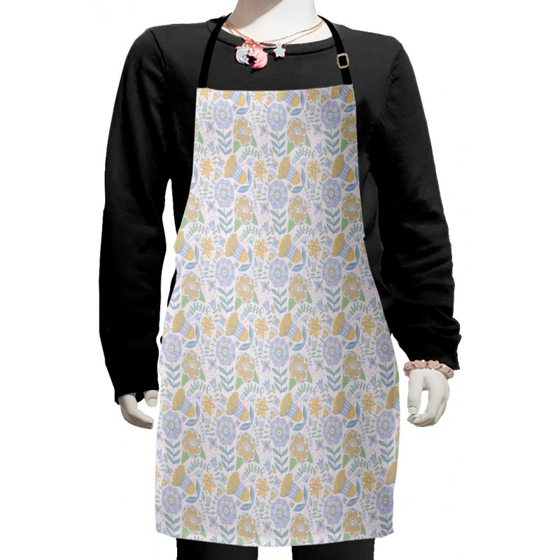 Doodle Nature Scroll Kids Apron