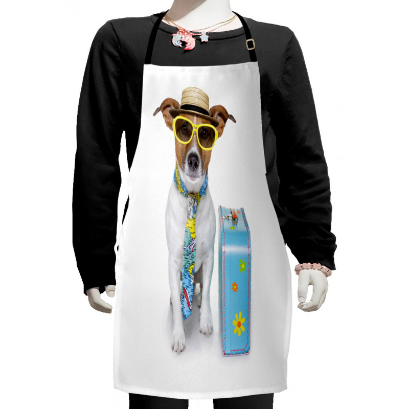 Traveler Funny Dog Design Kids Apron