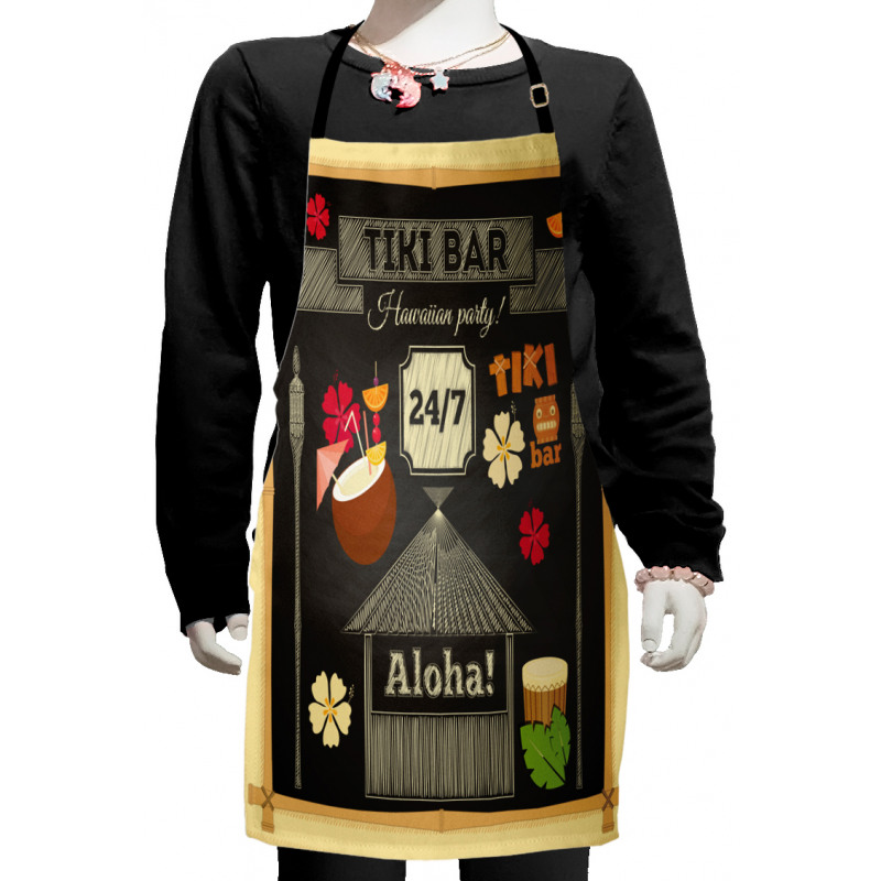 Traditional Tiki Bar Kids Apron