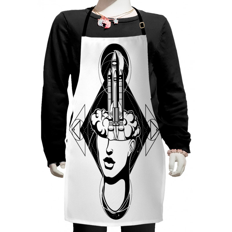 Woman Rocket Kids Apron