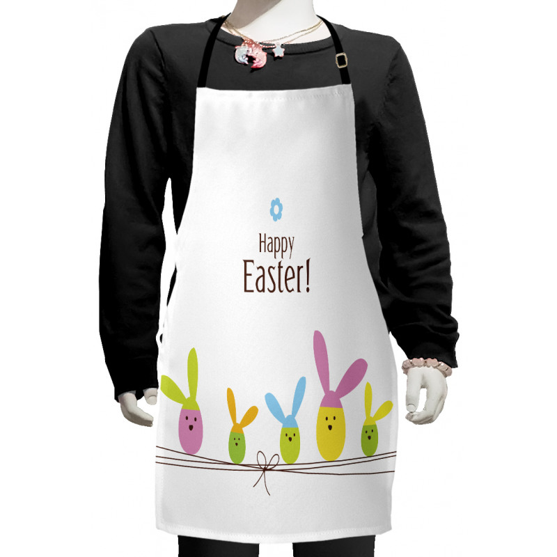 Simplistic Cartoon Eggs Kids Apron