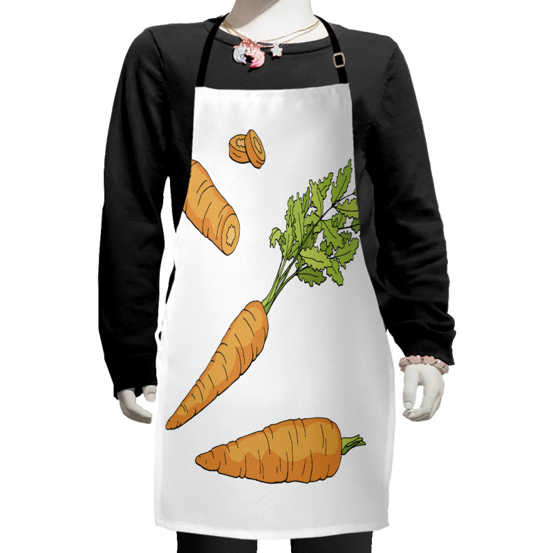 Carrot Pattern Kids Apron