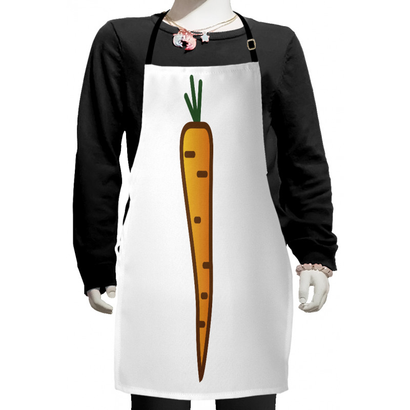 Carrot Drawing Kids Apron