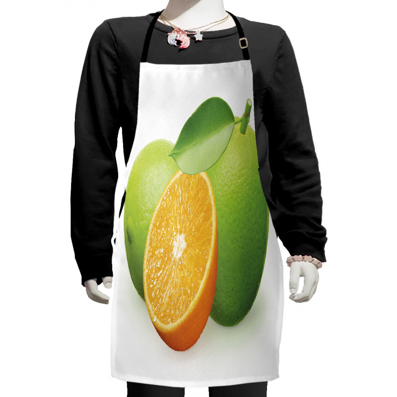 Lime Orange Design Kids Apron