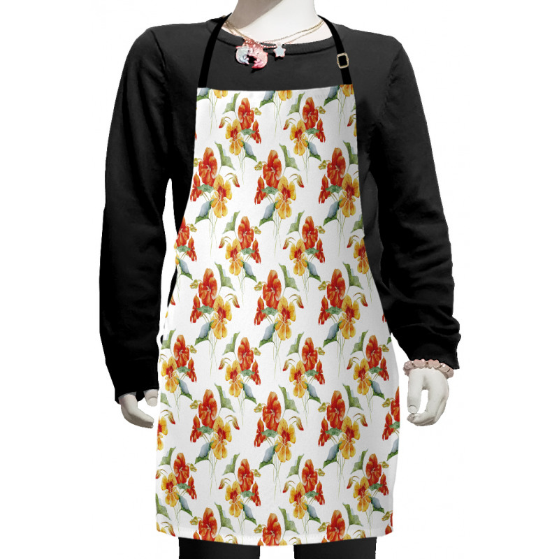 Nasturtium Flowers Kids Apron