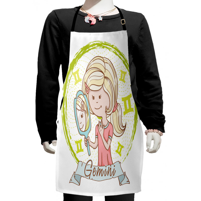 Girl with Mirror Kids Apron