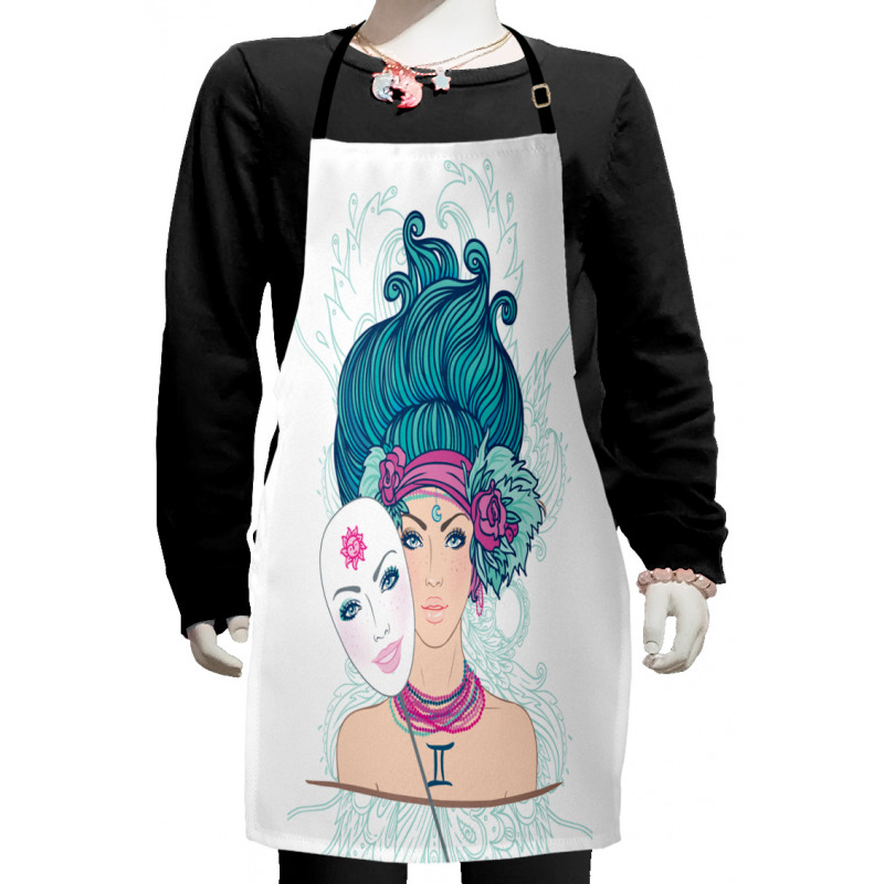 Young Lady Mask Kids Apron