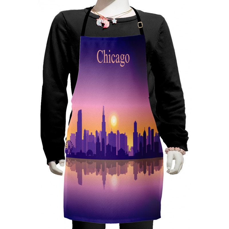 Illinois Sunset Kids Apron