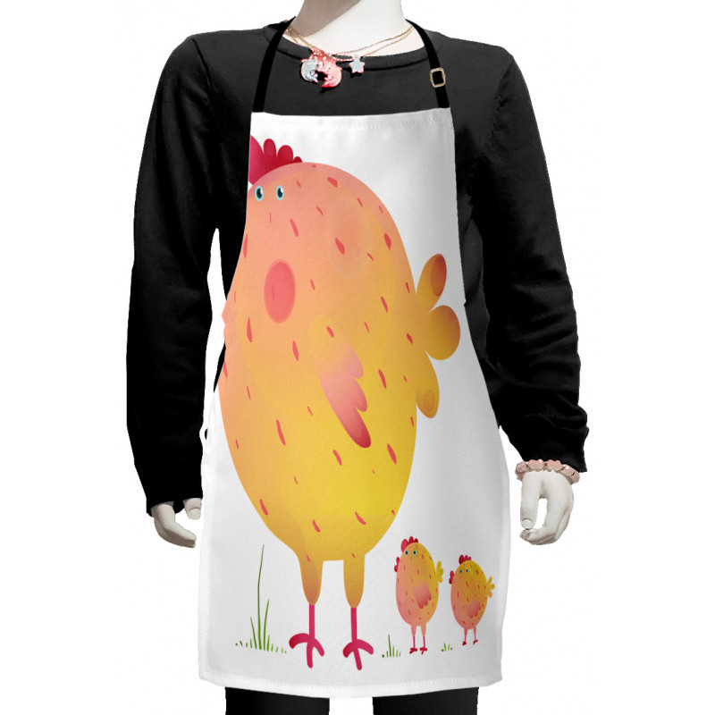 Mother Hen and Chicks Kids Apron