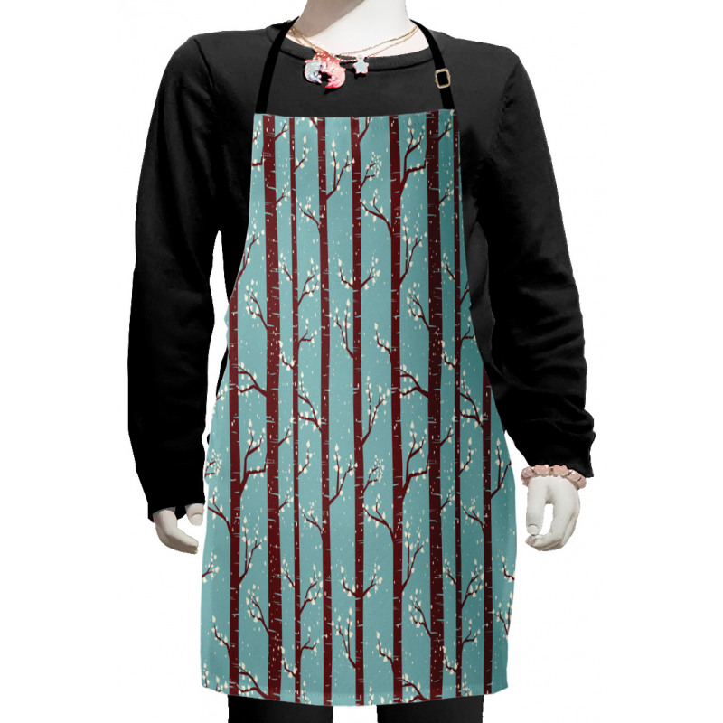 Birch Tree Silhouettes Kids Apron