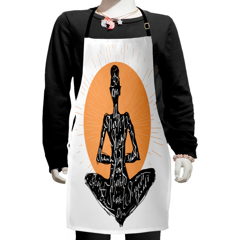 Meditating Lady Lotus Kids Apron