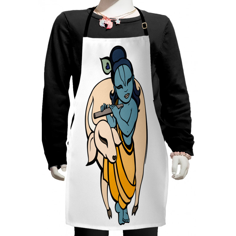 Ancient Character Playing Kids Apron