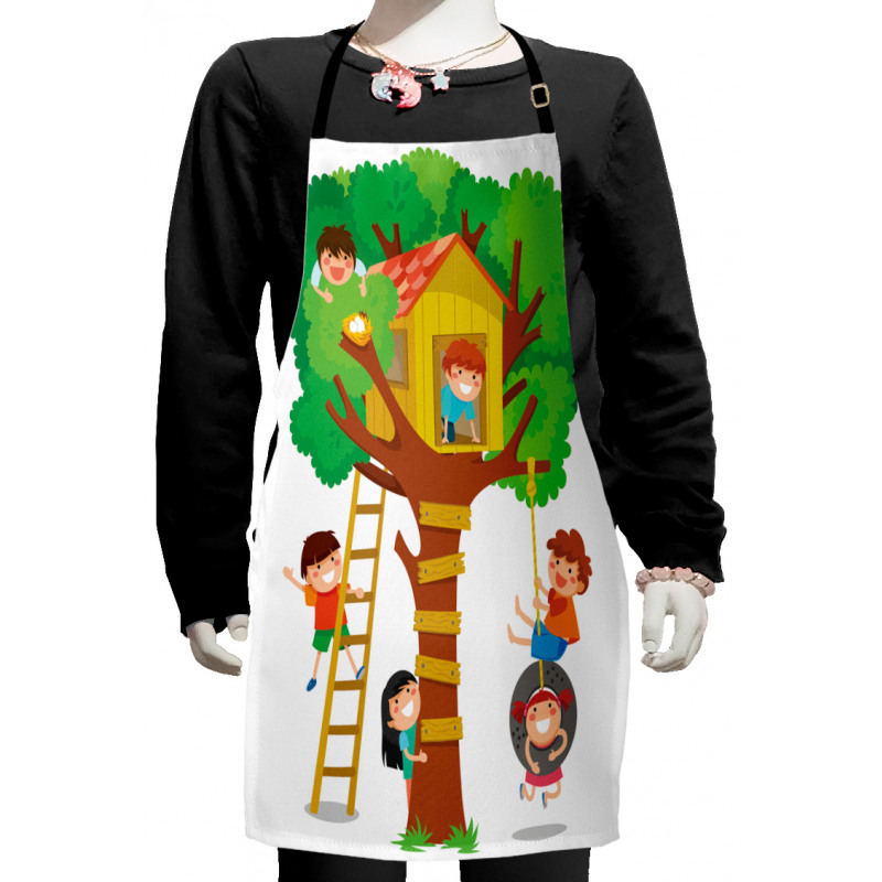 Boys Girl in a Tree House Kids Apron