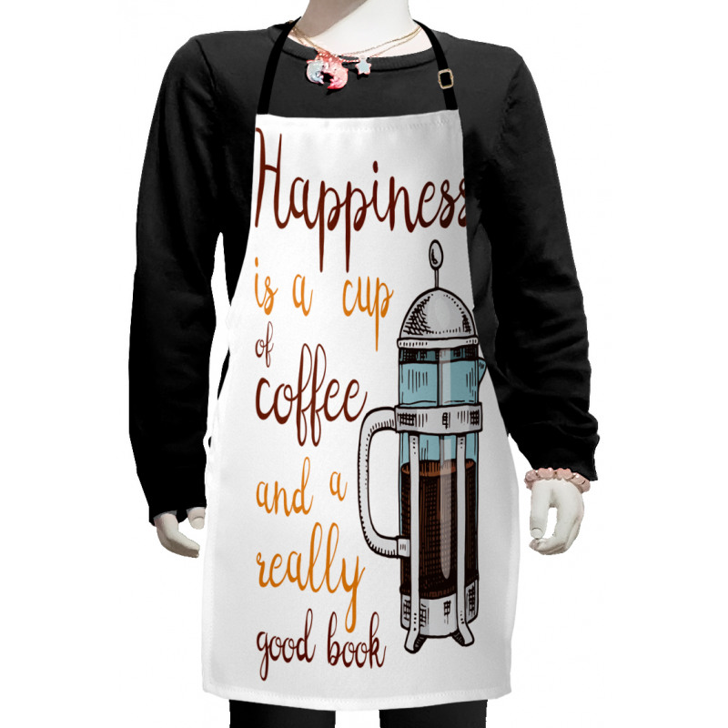 French Press and Words Kids Apron