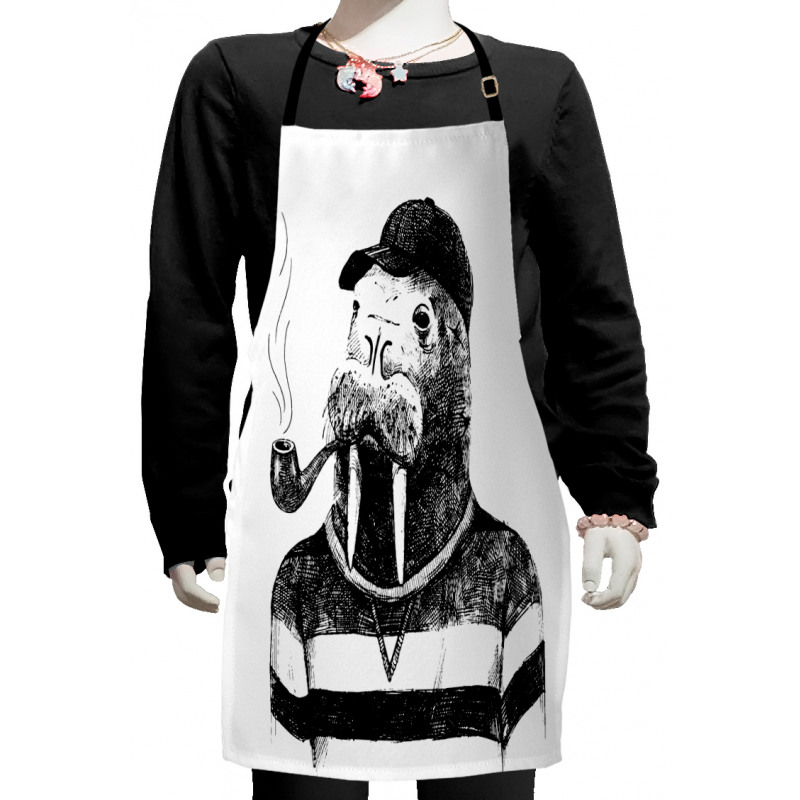 Hipster Walrus Kids Apron