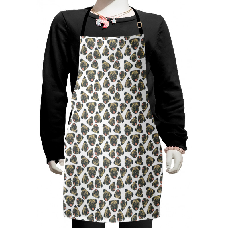 Cheerful Dogs Grunge Effect Kids Apron