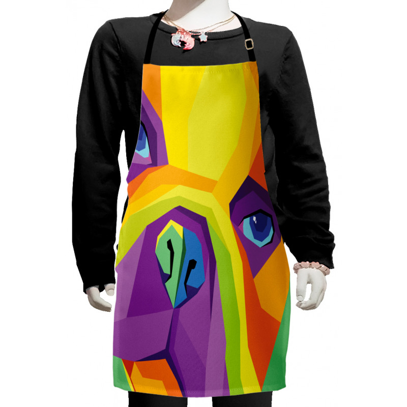 Abstract Vibrant Face Kids Apron