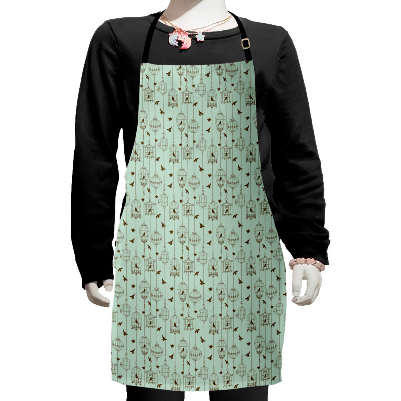 Birds and Cages Artwork Kids Apron