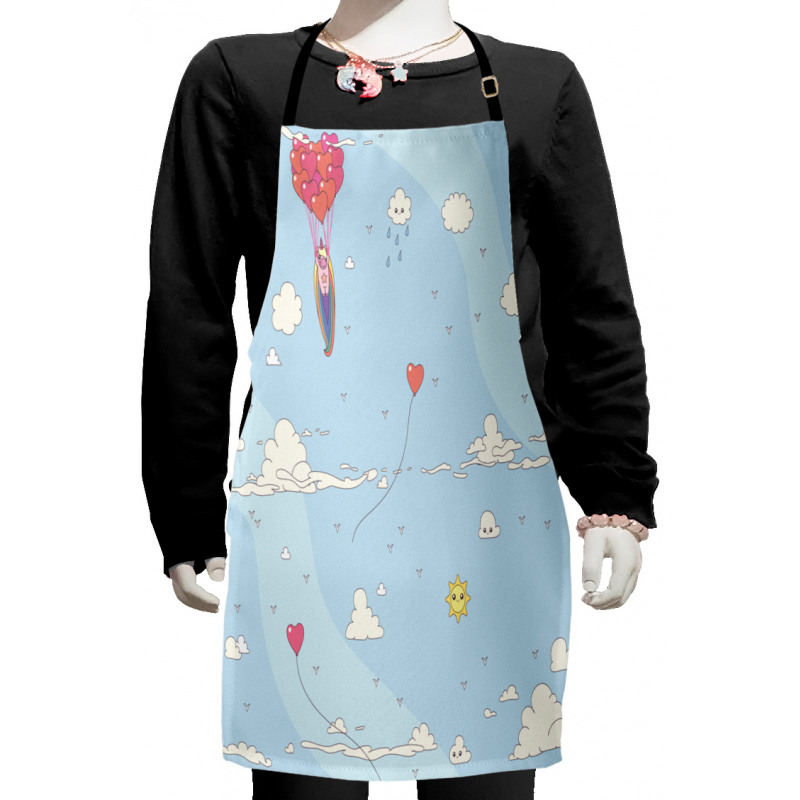 Balloons in Sky Kids Apron