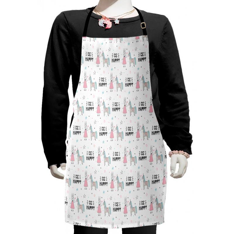 Be Happy Words Kids Apron