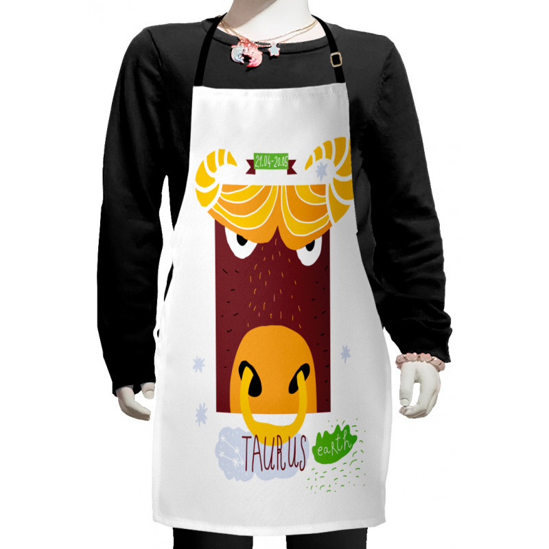 Angry Bull Face Kids Apron