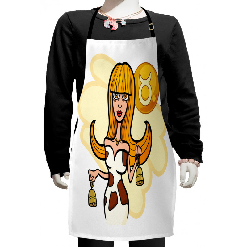 Cartoon Woman Kids Apron