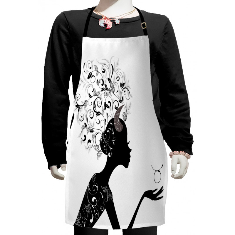 Floral Black Girl Kids Apron