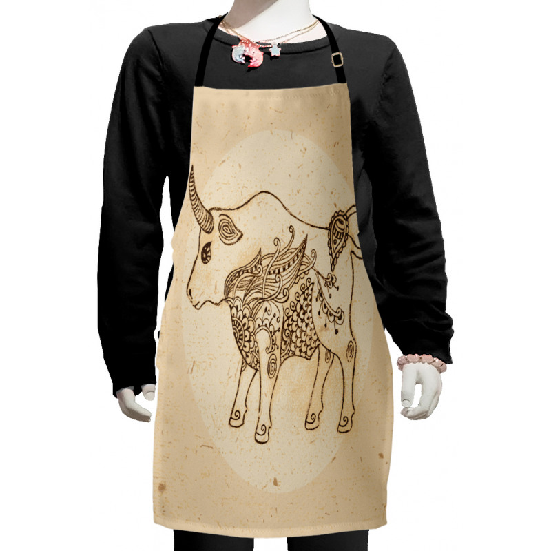 Ornate Ox Kids Apron