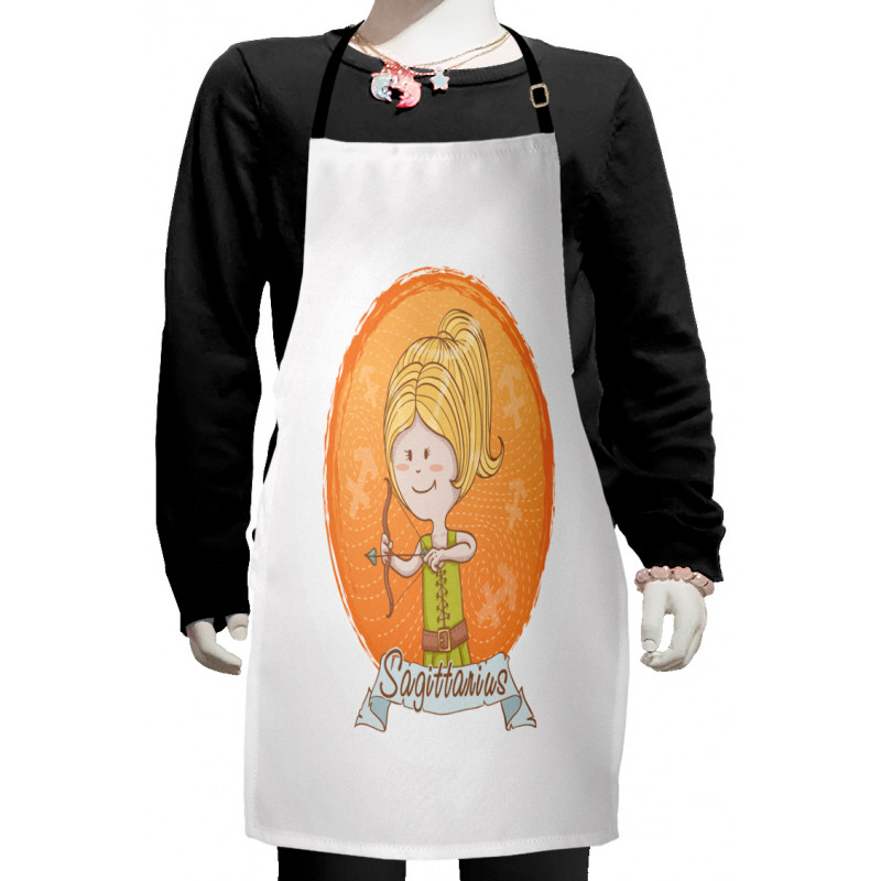 Cartoon Girl Bow Kids Apron