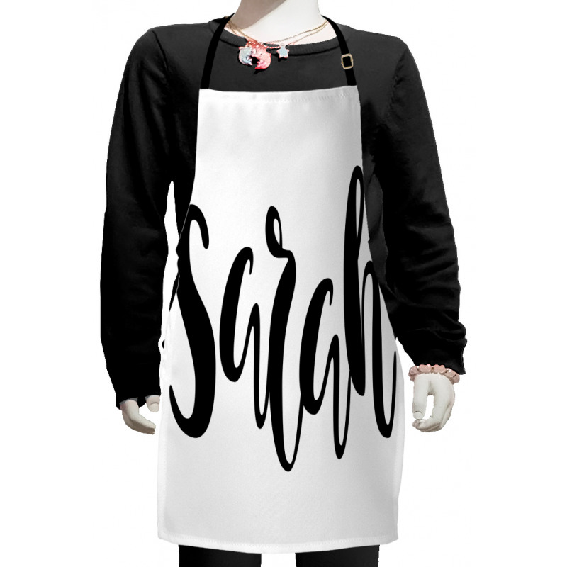 Monochrome Female Name Kids Apron