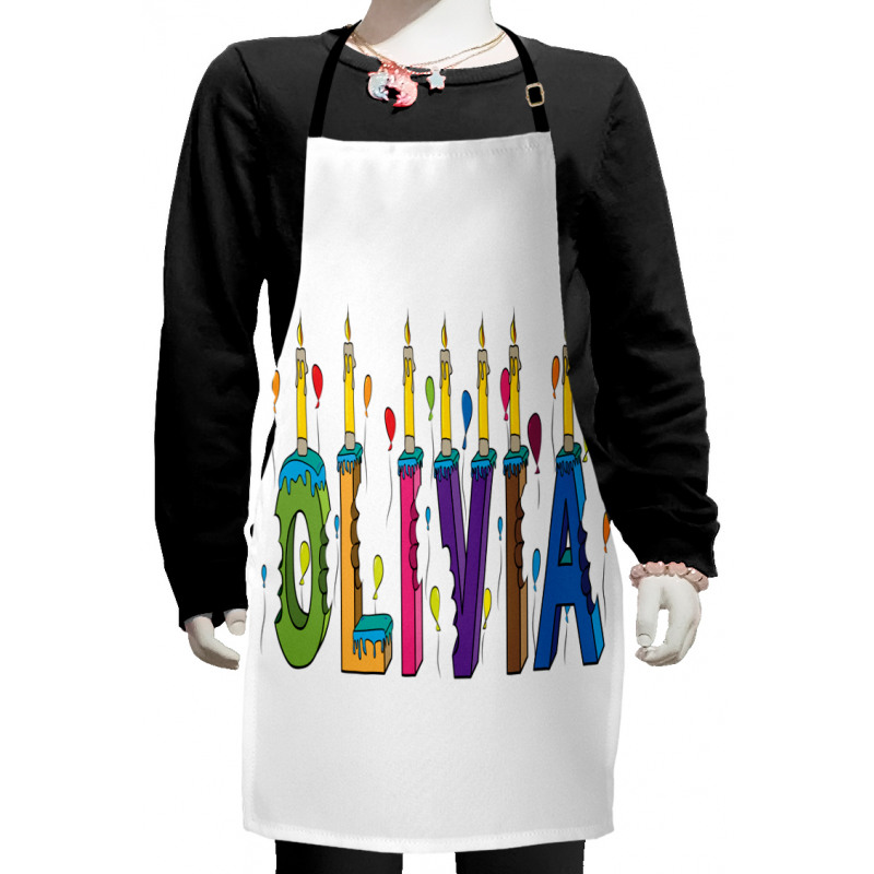 Letter Cake Girl Name Kids Apron