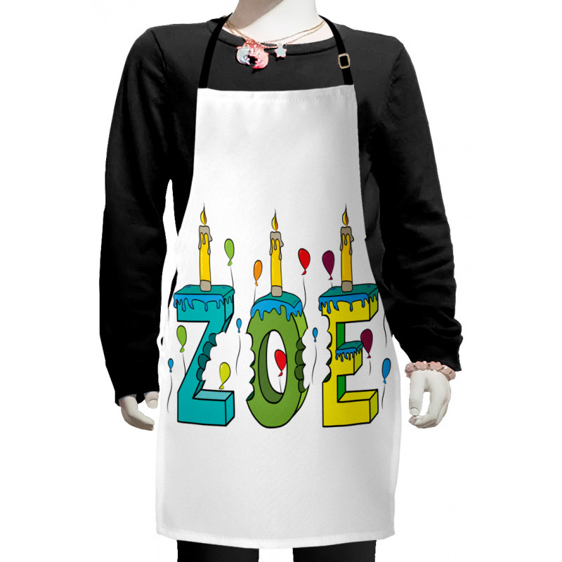 Colorful Birthday Candles Kids Apron