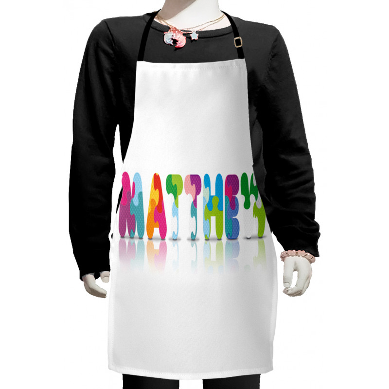 Colorful Baby Name Kids Apron