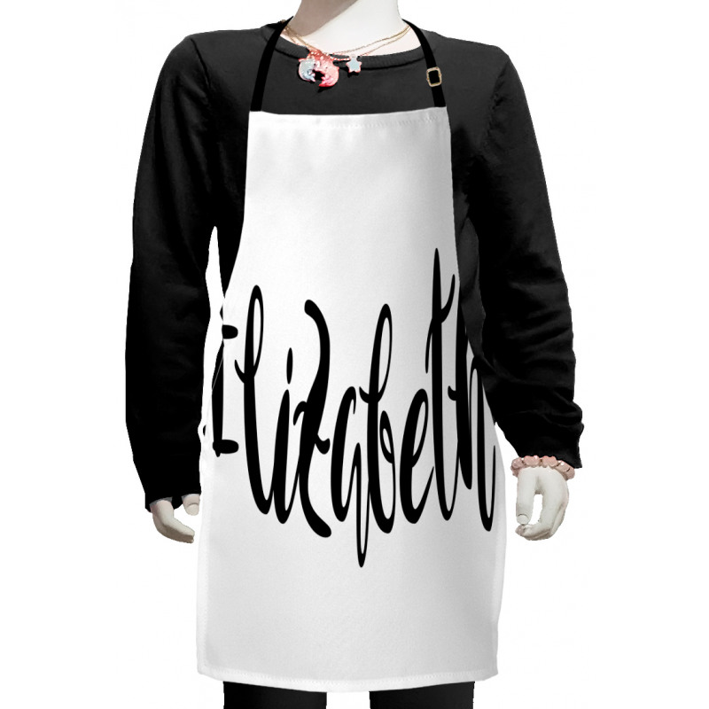 Monochrome Letters Kids Apron