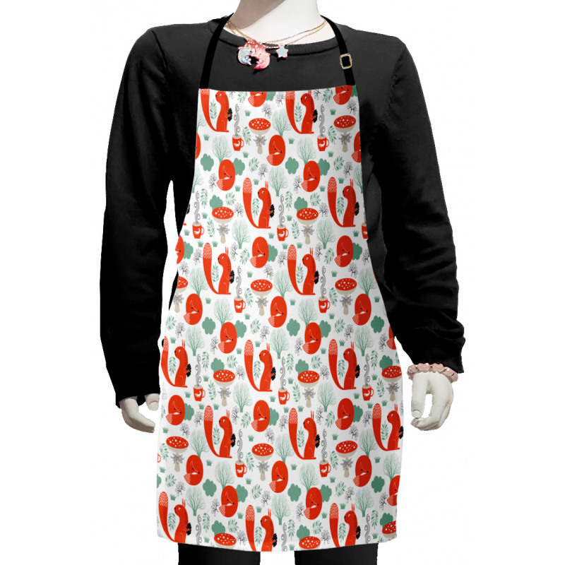 Forest Animals and Foliage Kids Apron